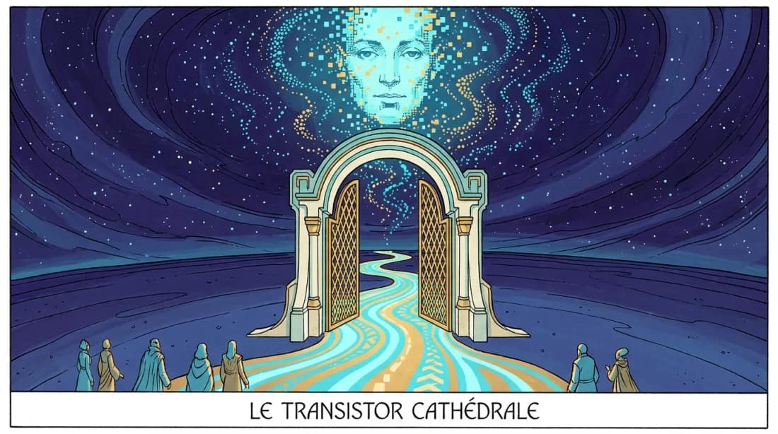 The Switch. Mœbius-style illustrated plate.