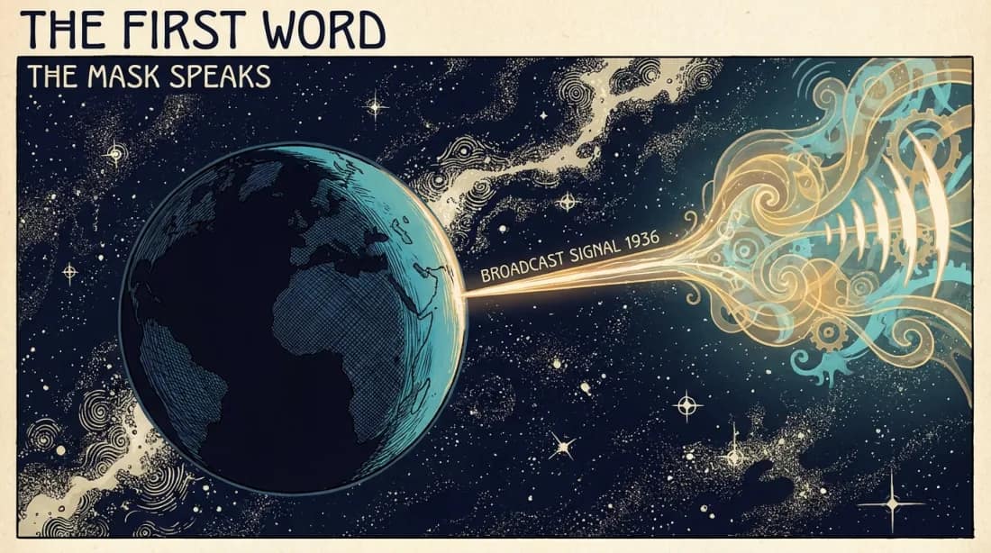 1936 — the planet's first word leaves home.