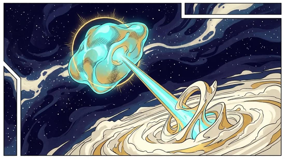 The Noosphere. Mœbius-style illustrated plate.